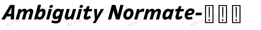Ambiguity Normate字体转换